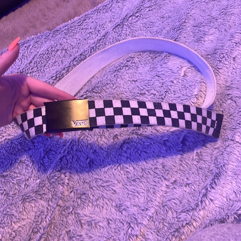 Checkered vans belt